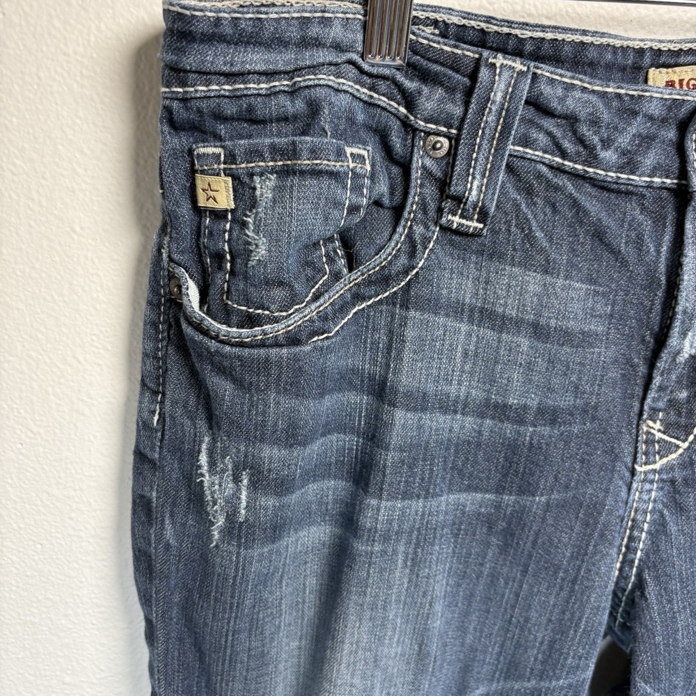Big Star Women 33R Blue Jeans Maddie Mid Rise Y2K Denim Lycra - Picture 6 of 16